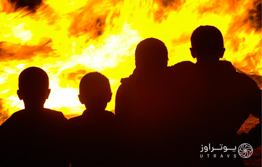 Sadeh festivity fire 